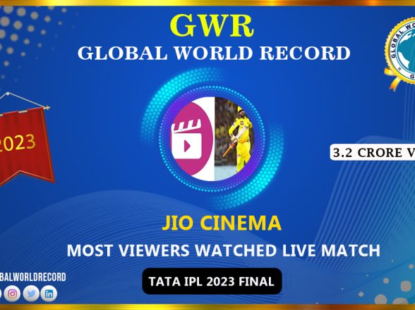 Most Viewers Watched Live Match: New GWR Global World Record.