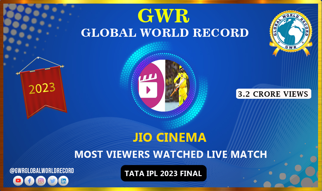 Most Viewers Watched Live Match: New GWR Global World Record.