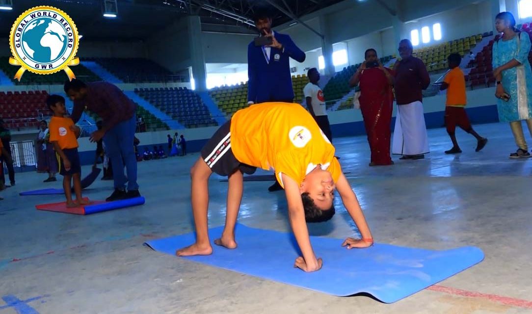 Ms.R.YAZHINI set a New World Record in GWR Global World Record – YOGA